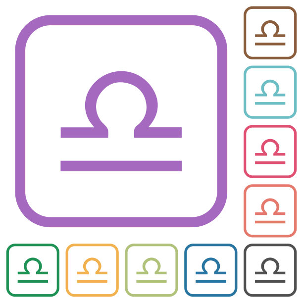 天秤座星座象征简单的图标图片下载