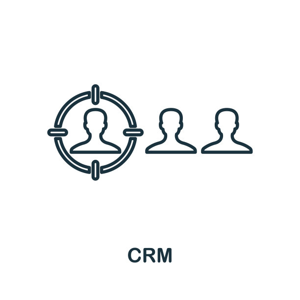 Crm轮廓图标。细线概念元素来自业务管理图标集合。创意Crm图标的移动应用程序和web使用图片下载