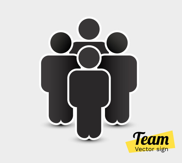 人们在时尚的平底风格图标。人符号为您的信息图形网站设计，标志。人群的迹象。团队或用户组概念。孤立在白色背景上。图片下载