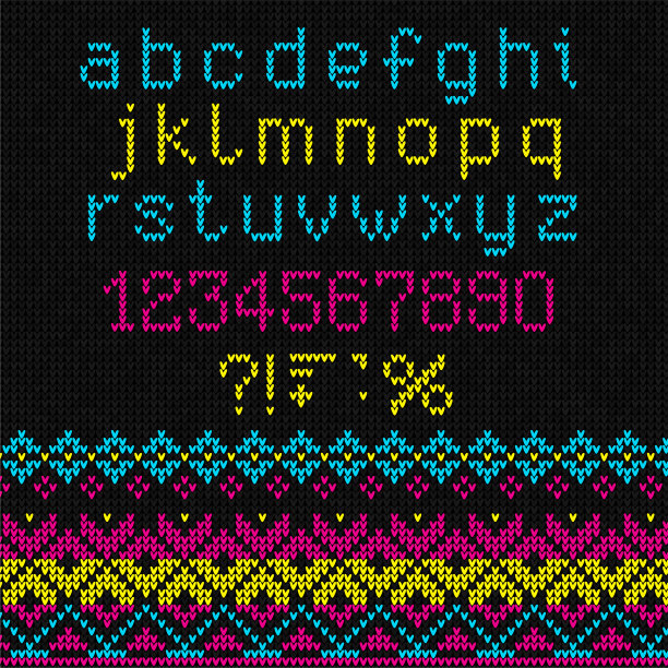 丑陋的毛衣圣诞快乐编织背景字体字母数字点缀图片下载