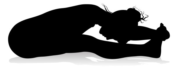 瑜伽普拉提姿势女人剪影图片下载