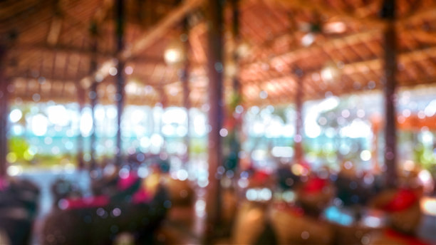 散焦焦海滩度假胜地的背景图片下载