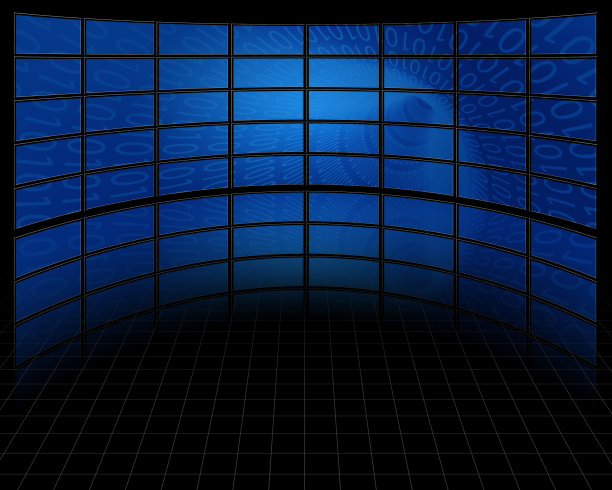 大屏幕上的二进制隧道图片下载