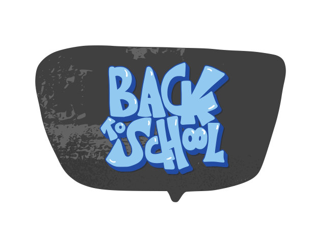 回到学校文字横幅。矢量插图。图片下载