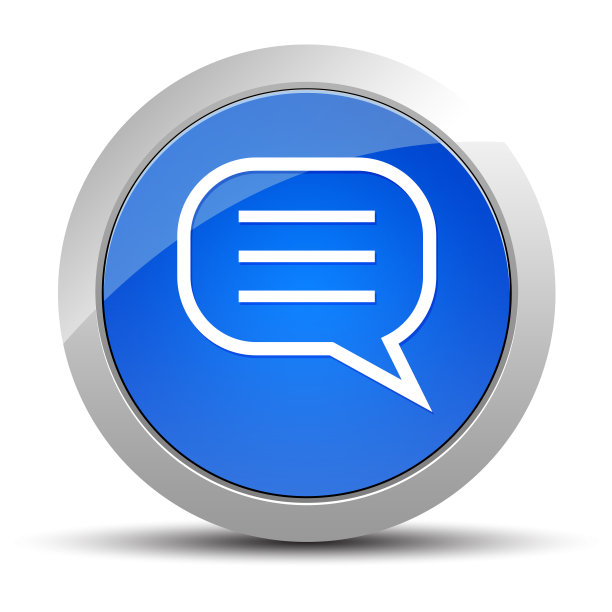 评论图标蓝色圆形按钮插图图片下载