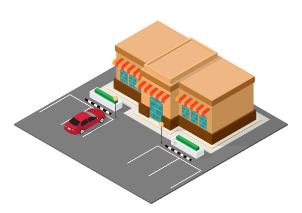 向量等距餐厅图片下载