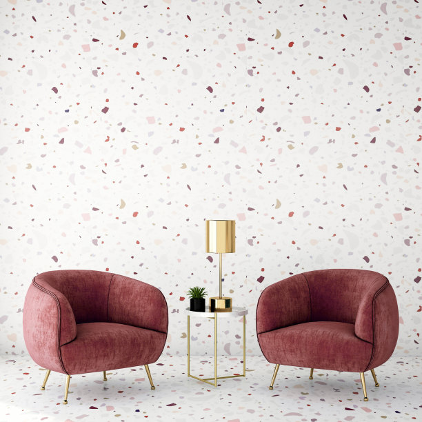 现代概念设计/ 3d插画、3d渲染的生活区或接待室内设计图片下载