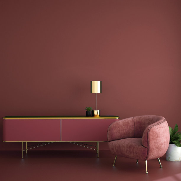 现代概念设计/ 3d插画、3d渲染的生活区或接待室内设计图片下载