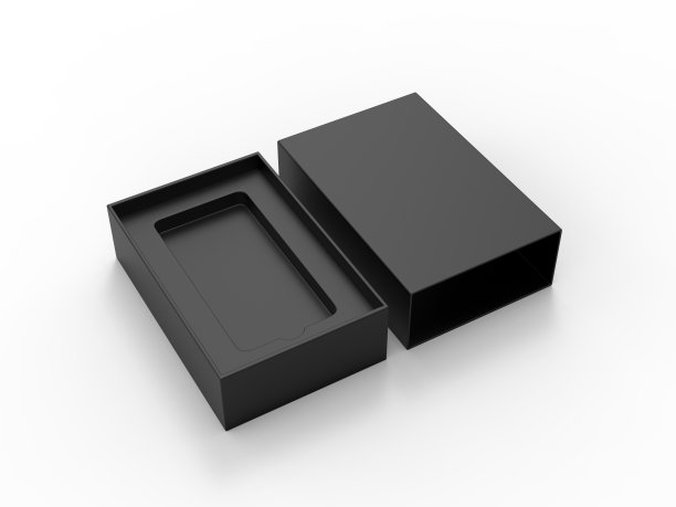 空白移动盒子包装的品牌和模拟。3 d渲染插图。图片下载