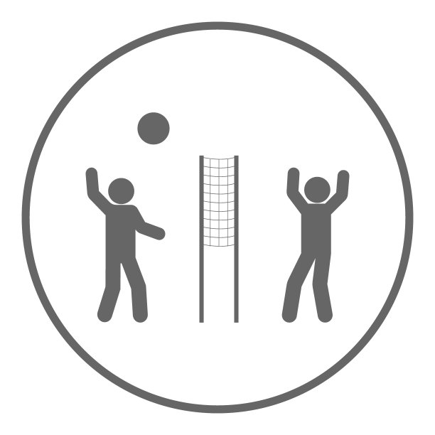 沙滩排球图标矢量素材图片下载