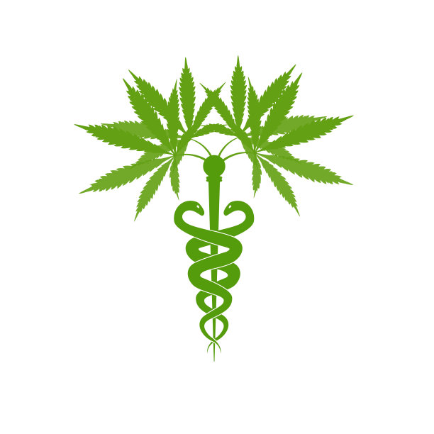 药用大麻植物梅花概念符号图片下载