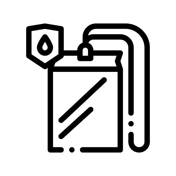 防水材料的东西覆盖矢量线图标图片下载