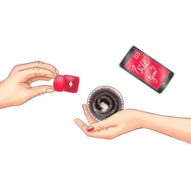 浪漫的求婚、婚礼或情人节场景。图片下载