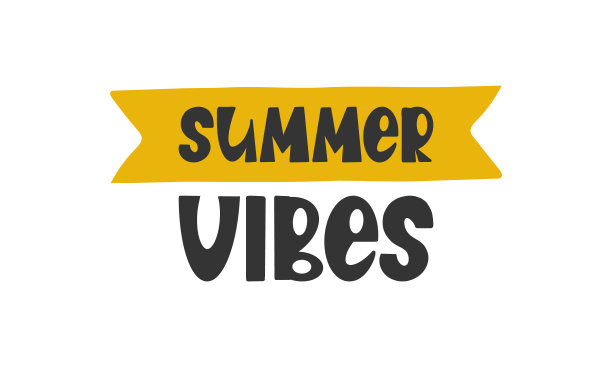 夏天的氛围。手写的矢量字体。独特的手绘幼儿园海报。可爱的短语。毛笔书法。北欧风格的字体。海报，卡片，横幅，t恤设计元素。插图图片下载