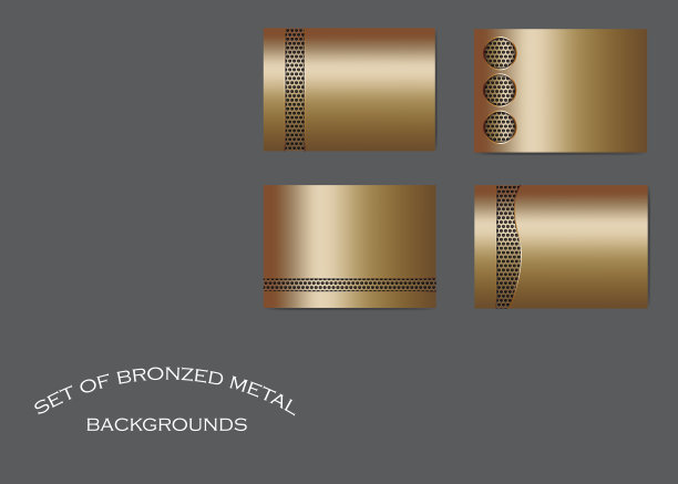 四套青铜银金属背景图片下载
