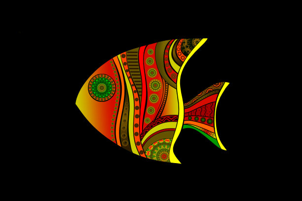 有图案的装饰鱼图片下载