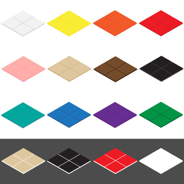 等距瓷砖插图集图片下载