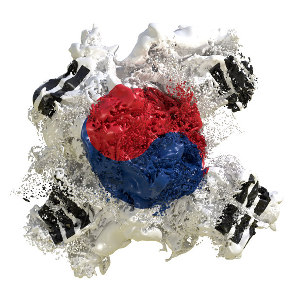 韩国国旗液体图片下载