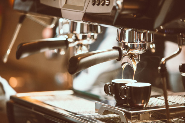 咖啡机工作图片下载