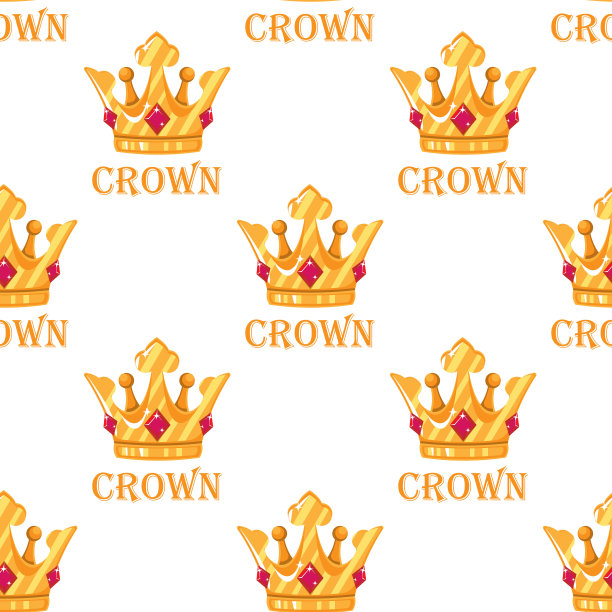 创意皇冠概念Logo设计模板无缝图案图片下载