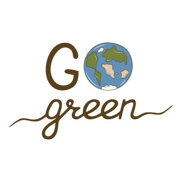 绿色背景概念。保存地球插图。图片下载