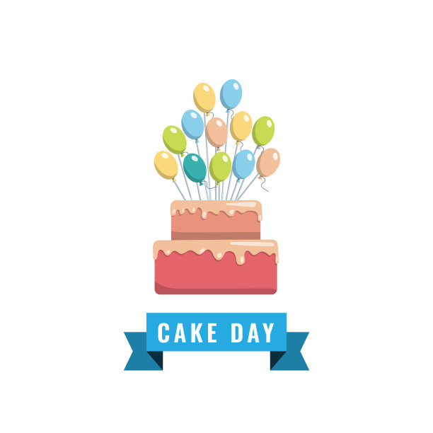 蛋糕日矢量插图。适合制作贺卡图片下载