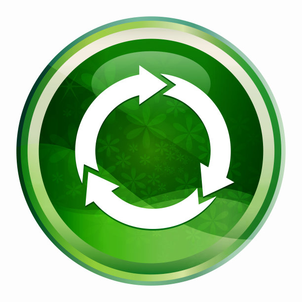 刷新更新图标自然绿色圆形按钮图片下载