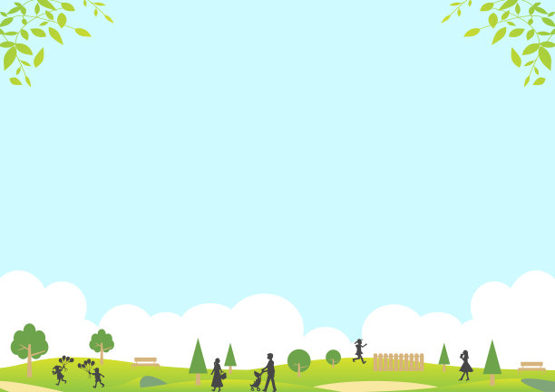 描绘绿色公园风景和人们的生活方式图片下载