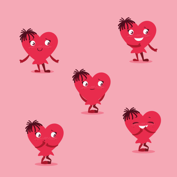 可爱的心形女性角色图片下载