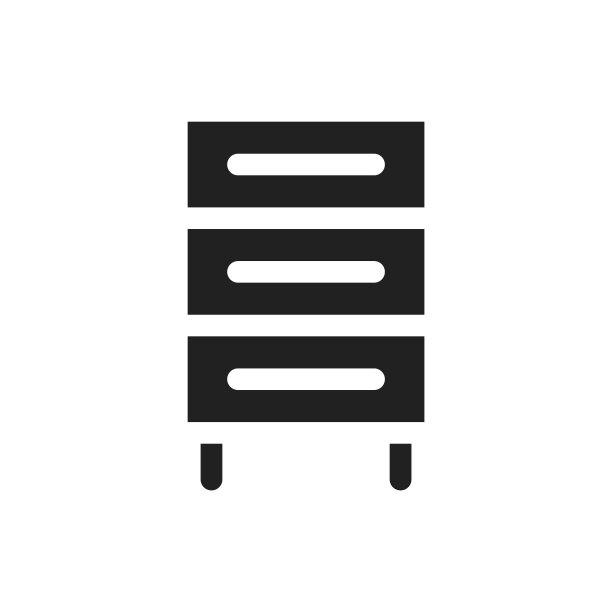 抽屉图标，矢量线条插画图片下载