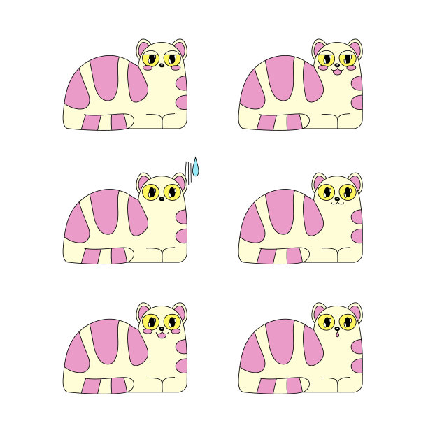 柔和的线条的猫图片下载