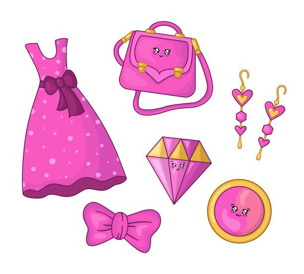 可爱的女孩用品图片下载