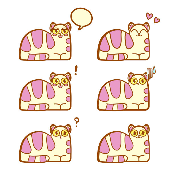 柔和的线条的猫图片下载