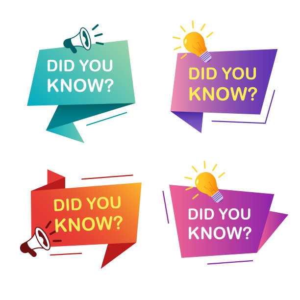 一套你知道的徽章有扩音器，创意标志，折纸横幅图片下载