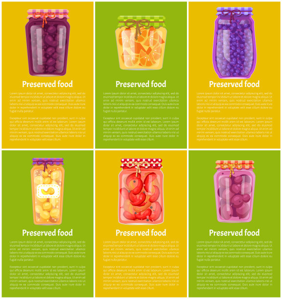 保存水果和蔬菜设置矢量图标图片下载