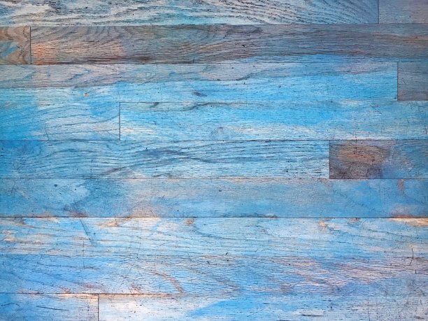 风化的木质纹理，浅蓝色油漆，轻洗图片下载