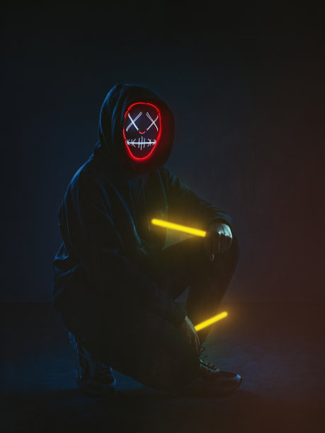 霓虹灯的肖像图片下载