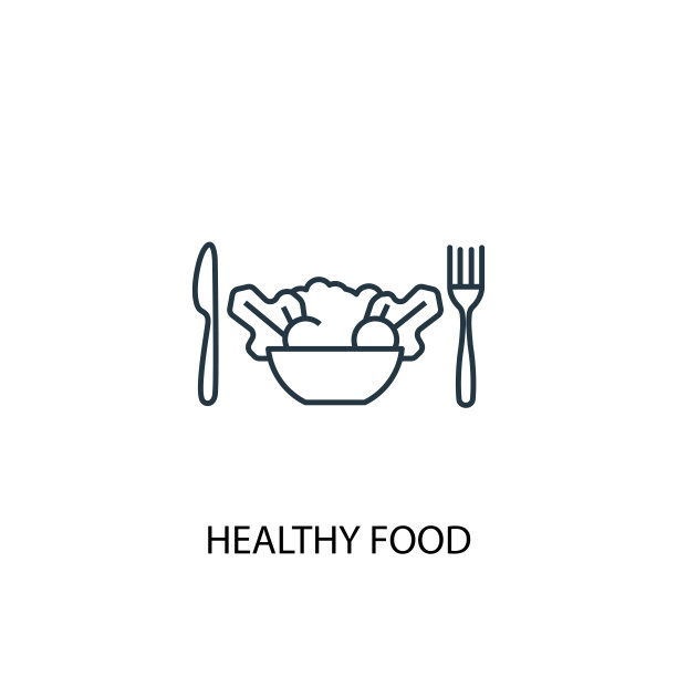 健康食品概念线图标。简单元素说明。健康食品概念轮廓符号设计。可以用于网页和手机的UI/UX吗图片下载