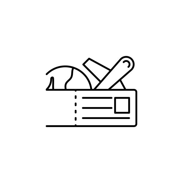 机票轮廓图标。元素的生活方式插图图标。优质的平面设计。用于网站、网页设计、手机应用、UI、UX的标志和符号收集图标图片下载