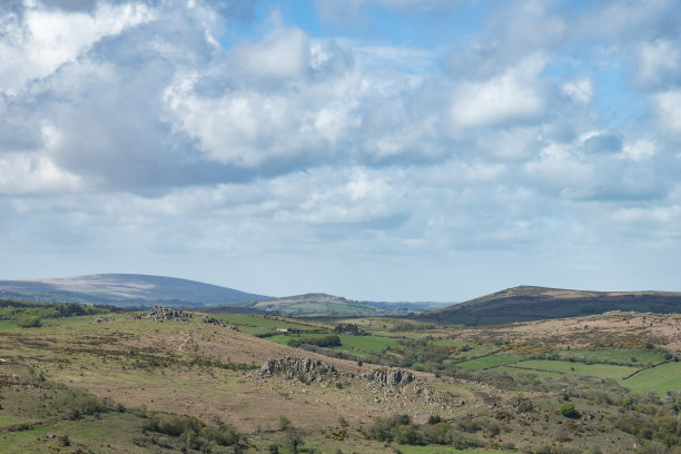 可爱的春天风景图片从海托尔在达特穆尔国家公园在英格兰德文郡在可爱的阳光明媚的春天图片下载