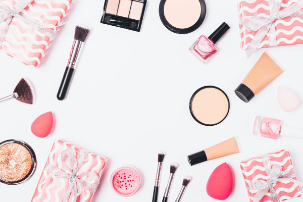 节日粉色的腮红构成图片下载