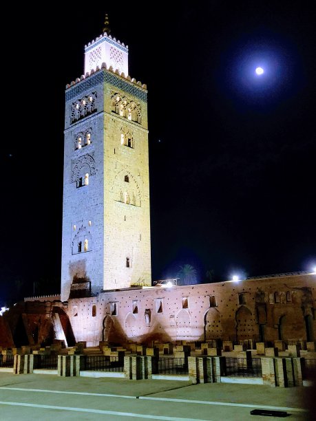 月光中的清真寺图片下载