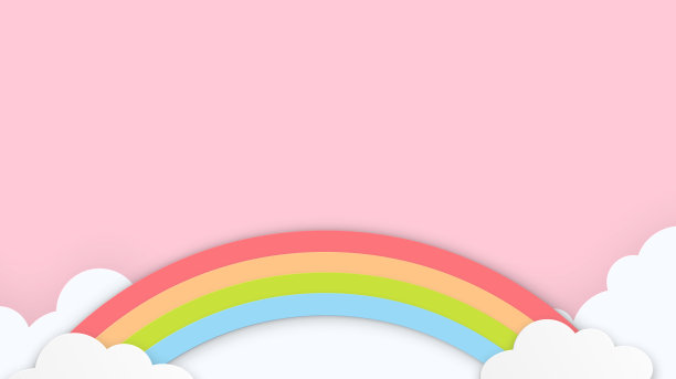 抽象卡哇伊彩色天空彩虹背景。柔和的渐变蜡笔漫画图形。概念为儿童和幼儿园或展示图片下载