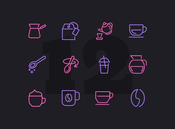 饮料线图标集图片下载