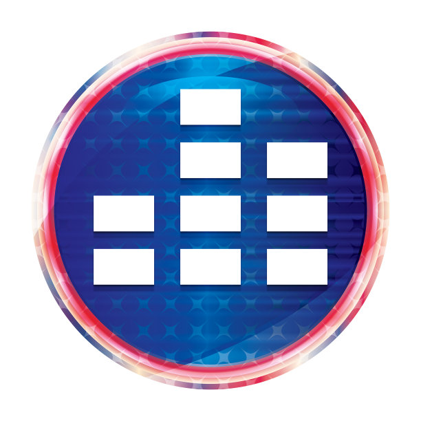 均衡器图标花哨的蓝色圆形按钮图片下载