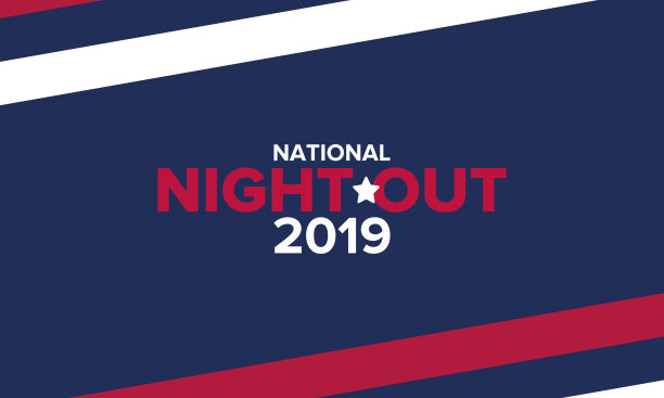 国家的夜晚。美国社区警察提高意识的运动。每年8月庆祝。伙伴关系的事件。海报，贺卡，横幅和背景。矢量图图片下载