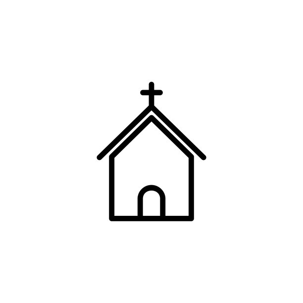 天主教学校线图标图片下载