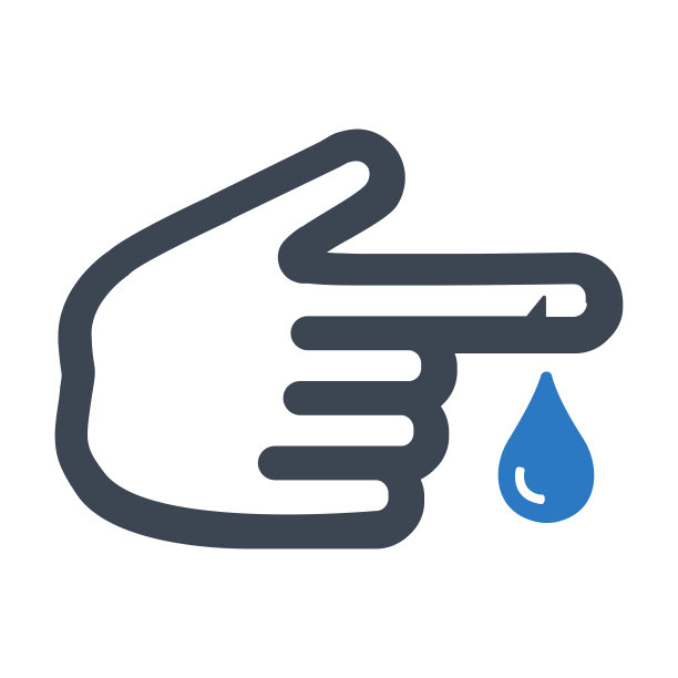 手指切割平面矢量图标图片下载