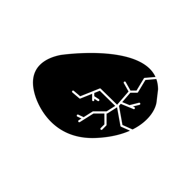 破碎的眼镜图标。图片下载