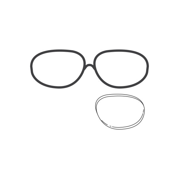 破碎的眼镜图标。图片下载